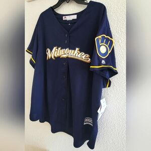 Brand New Milwaukee Brewers Authentic MLB Women's Jersey 3XL Retails $115